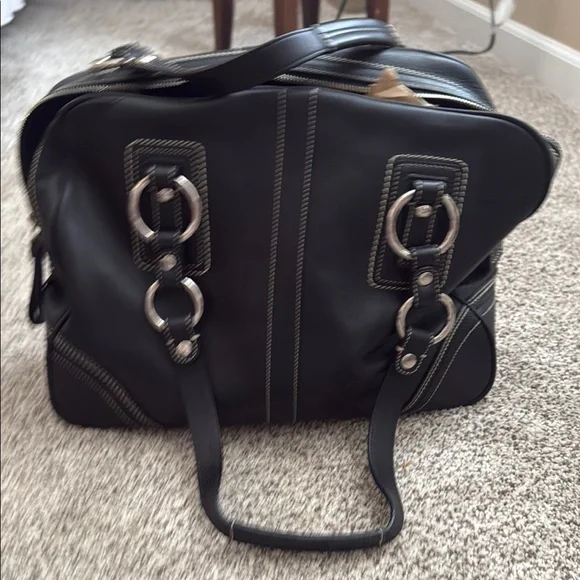 Coach Black Leather soho satchel large - Picture 5 of 7